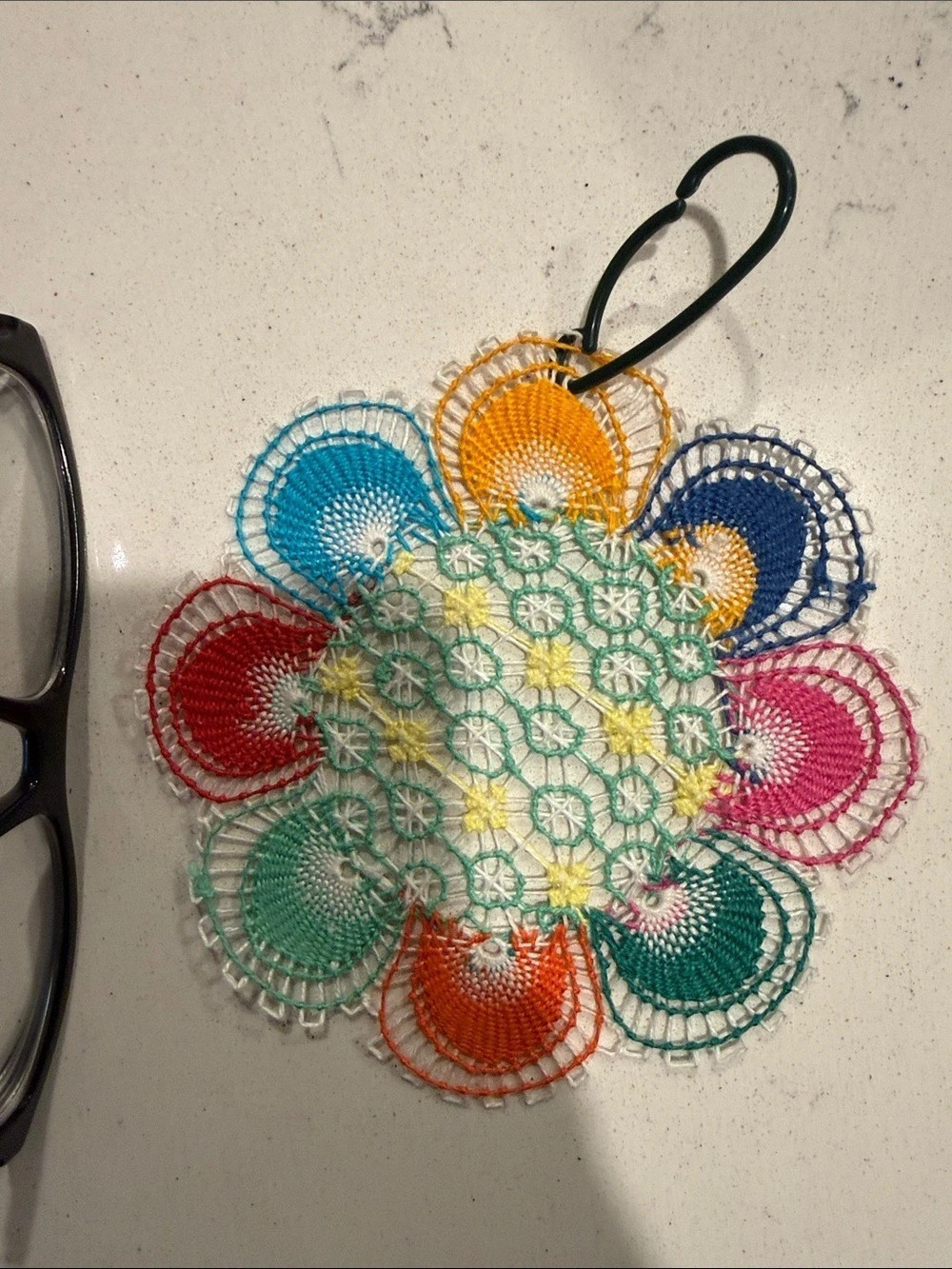 Colorful crocheted ornament bought in Iguassu Falls Brazil